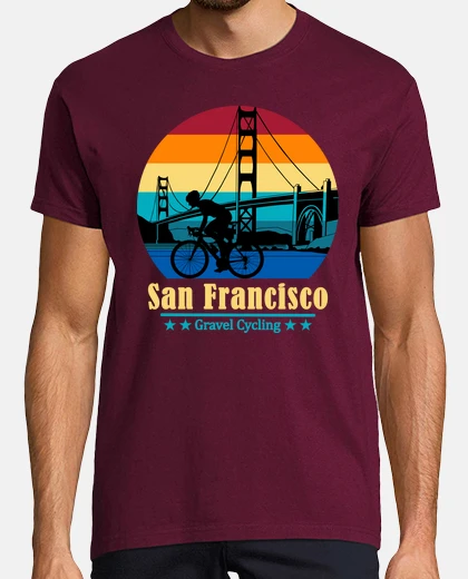 Tee-shirt San Francisco Gravel Cyclisme Golden Ga