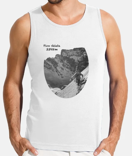 Tee-shirt sangles à palettes homme, sans manches, blanc