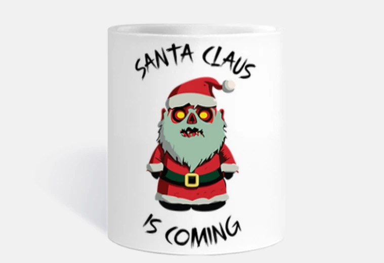 Cup santa claus is coming