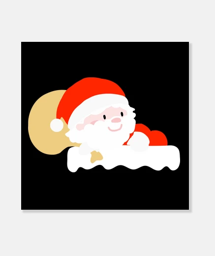 Wall santa coming down the chimney