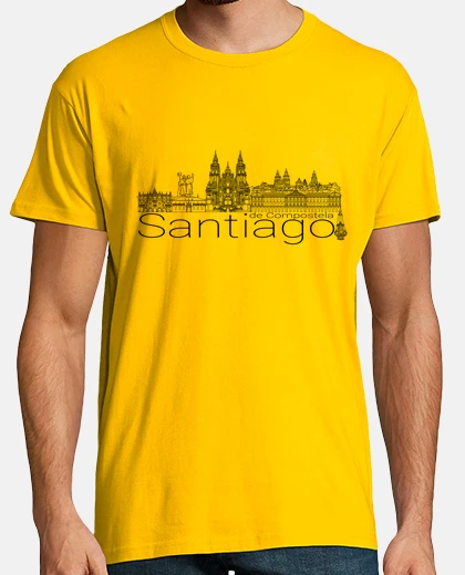 SantiagoHombre, manga corta, amarillo mostaza, calidad extra
