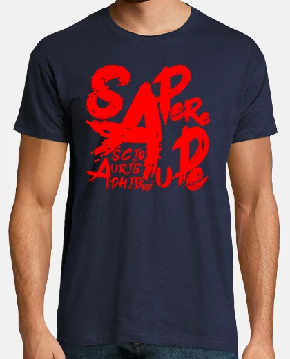 Tee-shirt sapere aude rouge