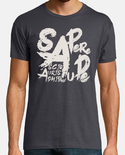 T-shirt sapere aude seppia
