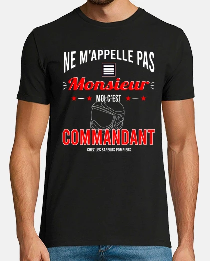 Tee-shirt Sapeur pompier Commandant