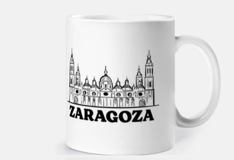 Tazza Saragozza Spagna Silhouette Paesaggio