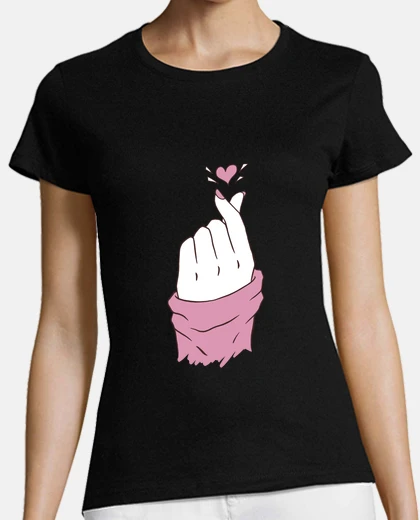 Tee-shirt saranghae love coeur coréen k pop coeur