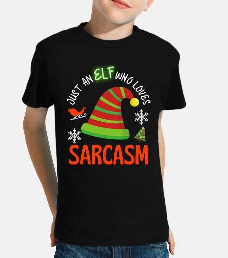 Kids sarcastic elf christmas party matching