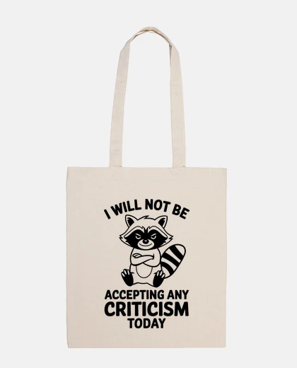 Bag sarcastic sarcasm raccoon tote handbag