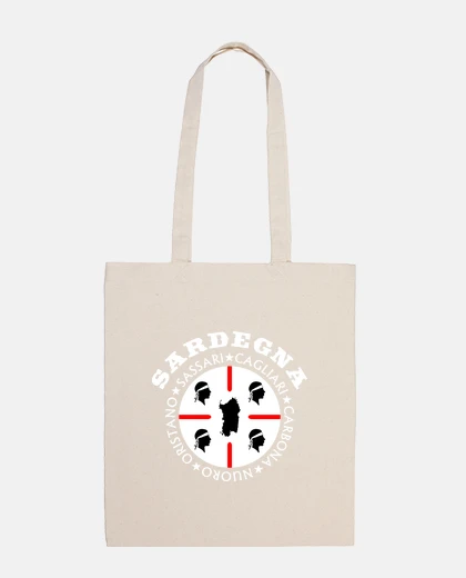 Bag Sardinia souvenir t-shirt with map and 