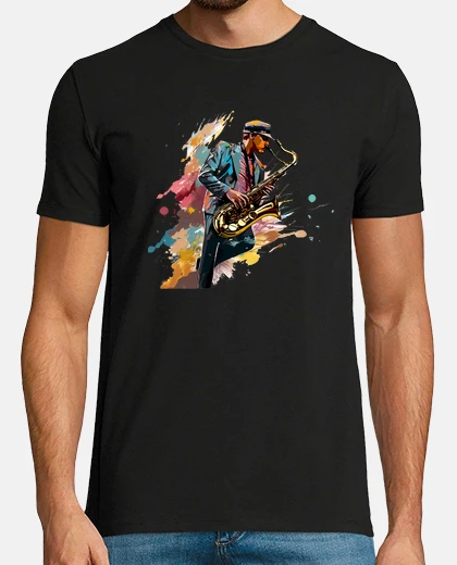 T-shirt sassofono di rame