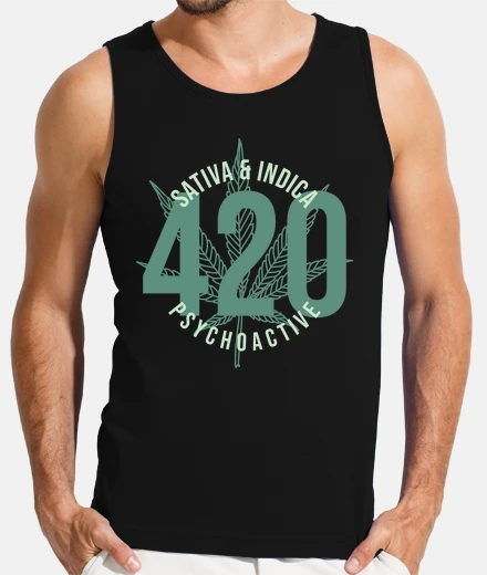 T-shirt sativa e indica 420