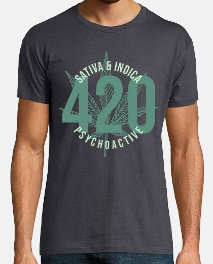 T-shirt sativa e indica 420