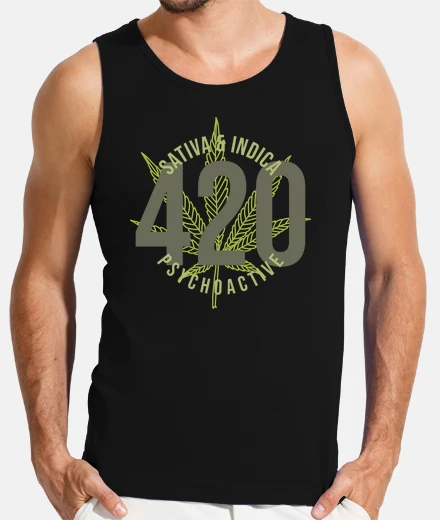 T-shirt sativa e indica 420 psicoattive