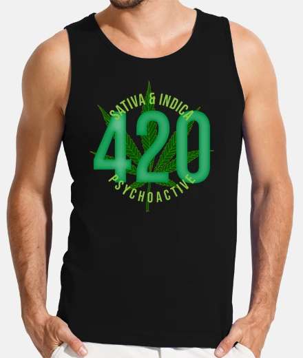 T-shirt sativa e indica 420 psicoattive