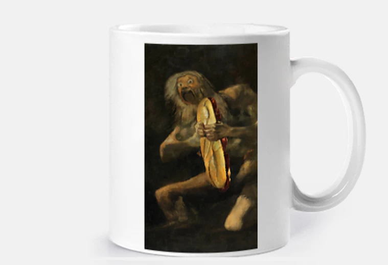 Mug Saturne and un sandwich au chorizo
