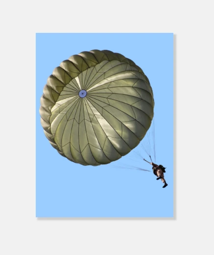 Tableau saut en parachute parachutisme para à recentrer sur le site poster 