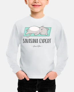 savasana expert kids long sleeve t-shirt