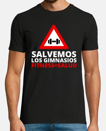 Tee-shirt save les gyms exercice fitness is health t-shirt court pour hommes