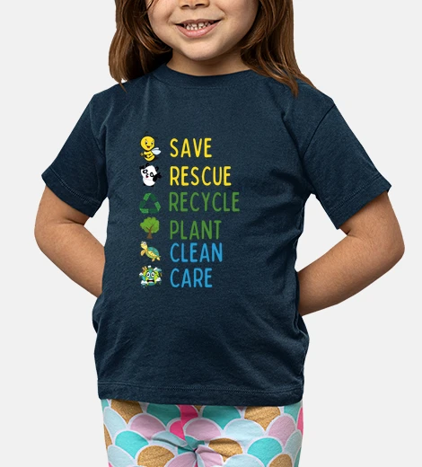 Kids save rescue recycle plant clean care