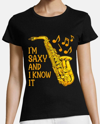 Tee-shirt saxophone je suis saxy musique orchestre musicien de jazz