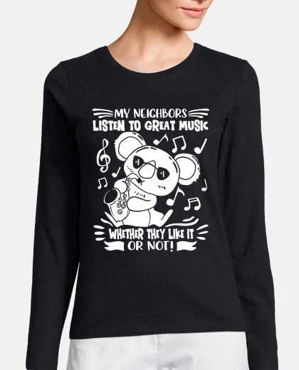 Tee-shirt saxophone koala jazz joueur de saxophon