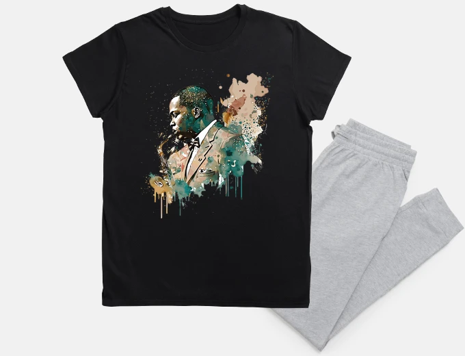 Pyjama saxophone player jazz 30s night sleep