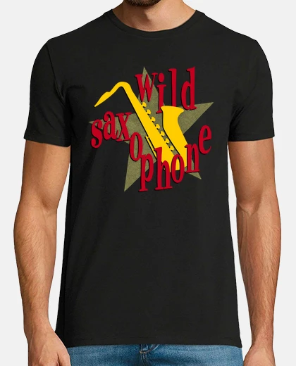 Tee-shirt saxophone sauvage