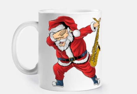 Saxophonist Santa Claus Babbo Natale