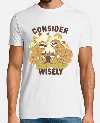 T-shirt scacchi bradipo