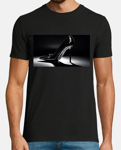 T-shirt scarpe da donna in pelle con tacco alto