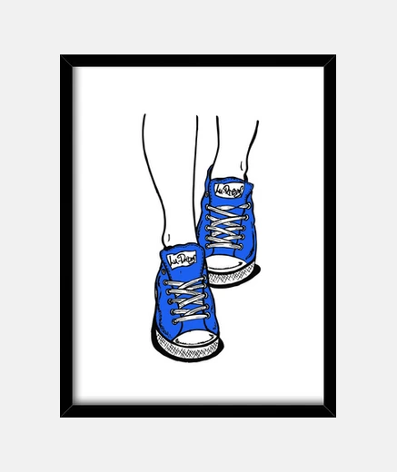 Quadro scarpe da ginnastica blu
