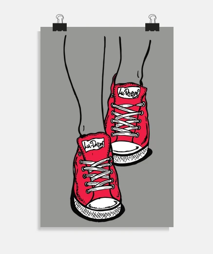 Poster scarpe da ginnastica rosse