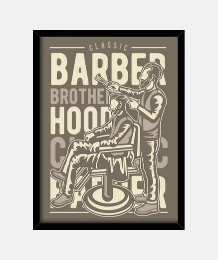 Quadro scatola barbiere barbiere barbiere barba hipsters barbiere vintage barbiere