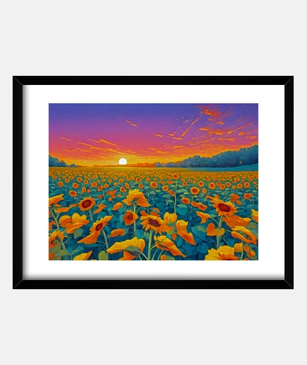 Quadro scatola di girasoli