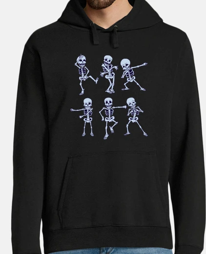 Felpa scheletri danzanti dabbing scheletro da