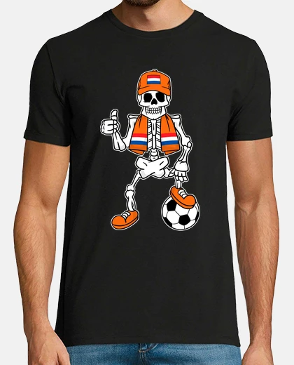 T-shirt scheletro calcio nazioni fan hobby sport