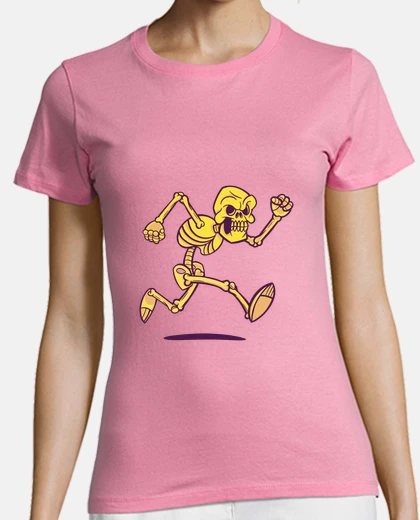 T-shirt scheletro da jogging, maratona, jogger divertente