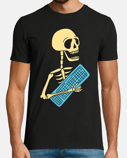 T-shirt schelletro con tastiera