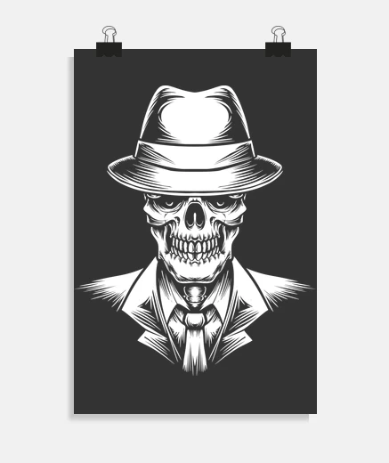 Poster schelletro di mafioso