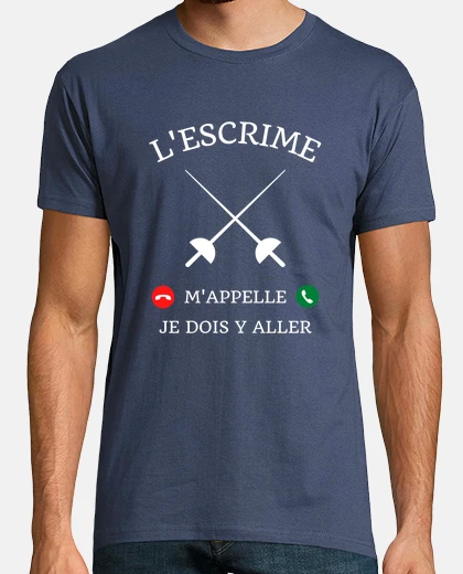 T-shirt scherma mi chiama scherma umorismo