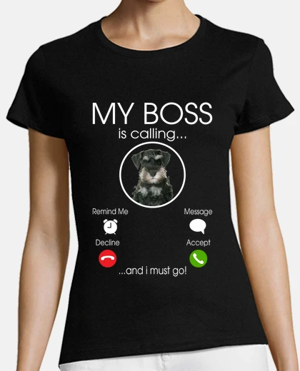 T-shirt schnauzer my boss