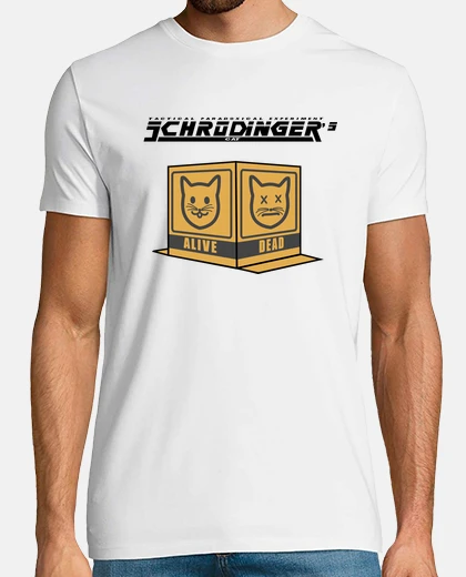 T-shirt schrödinger ingranaggi cat
