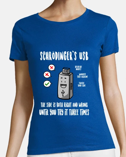 T-shirt schrödingers usb t-shirt woman