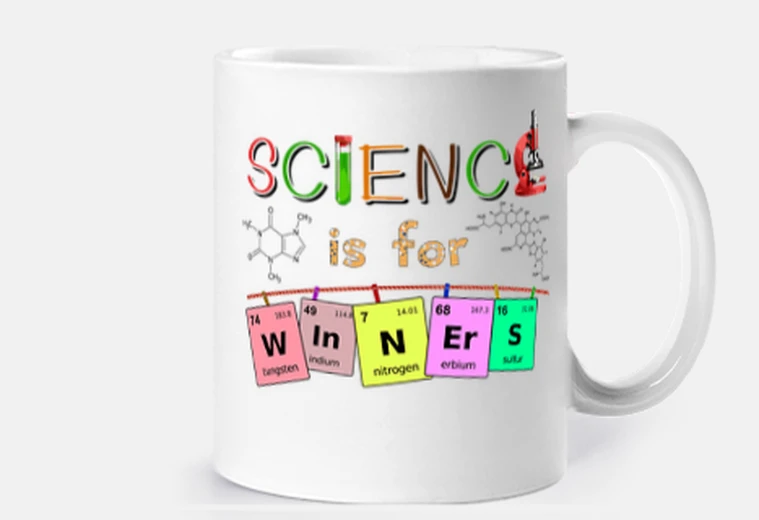 Cup science is for winners, winners, teacher, student, cup, customizable,