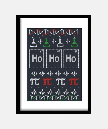 Quadro scienza christmas - matematica - ugly maglione