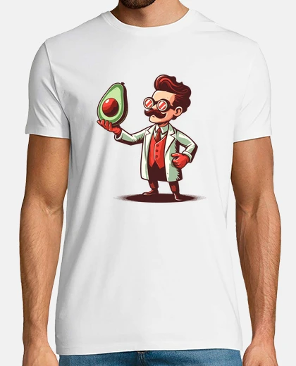 T-shirt scienziato divertente e avocado