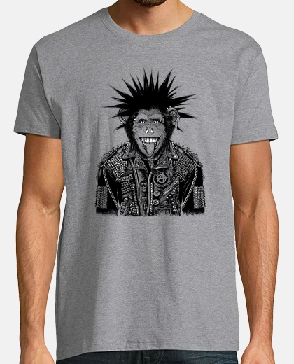 T-shirt scimpanzé punk