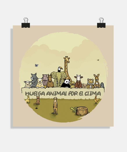 Poster sciopero degli animali per il clima - poster