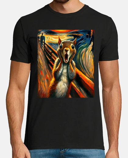 T-shirt scoiattolo artistico per gli amanti del