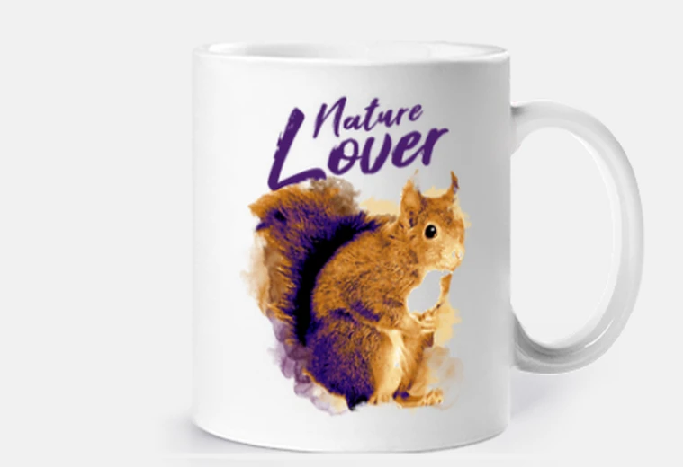 Tazza scoiattolo innamorato della natura, personalizzabile, tazza, non rompere le noci,